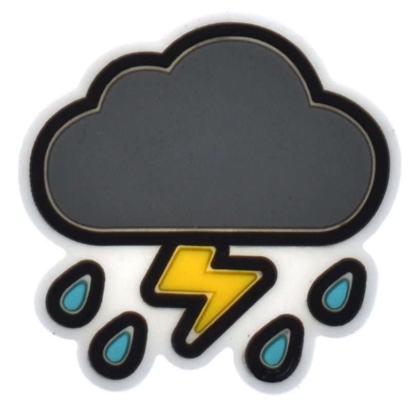 Wholesale Weather Cartoon PVC Soft Glue Patch Mobile Phone Case Decoration Accessories